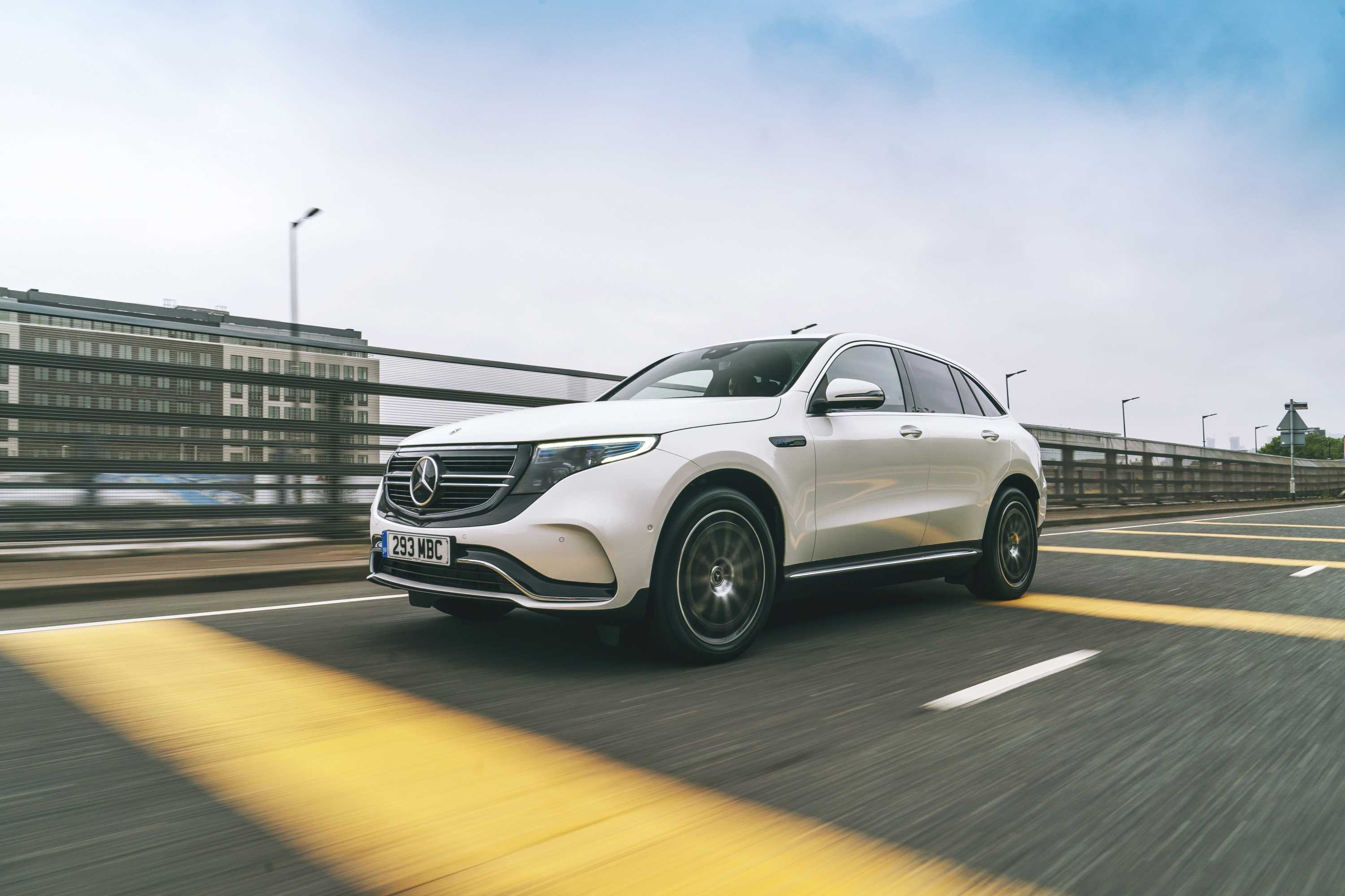 Mercedes EQC driving front left